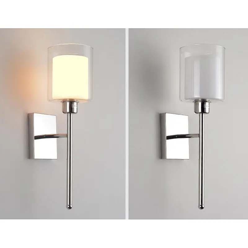 Modern Design Glass Lamp Shade Wall Lighting Long Wall Lamp Hotel Bedroom Wall Lamps
