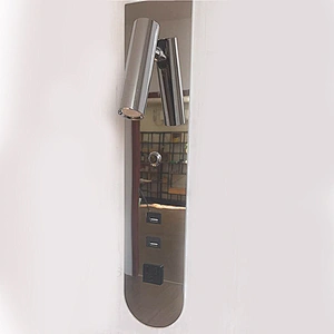 Designed modern rotatable install the lock LED wall lamp with USB inserface