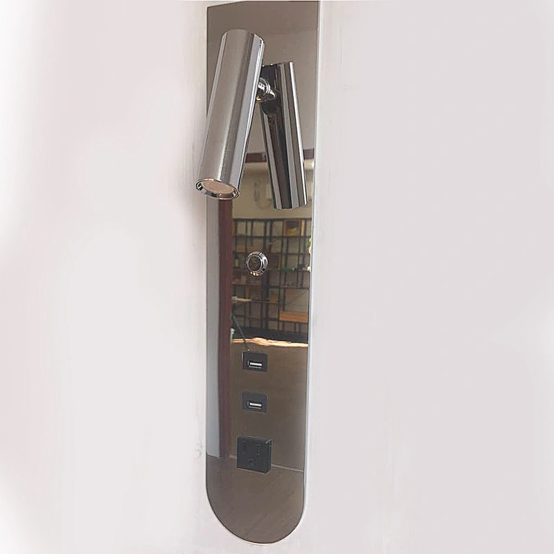 Designed modern rotatable install the lock LED wall lamp with USB inserface