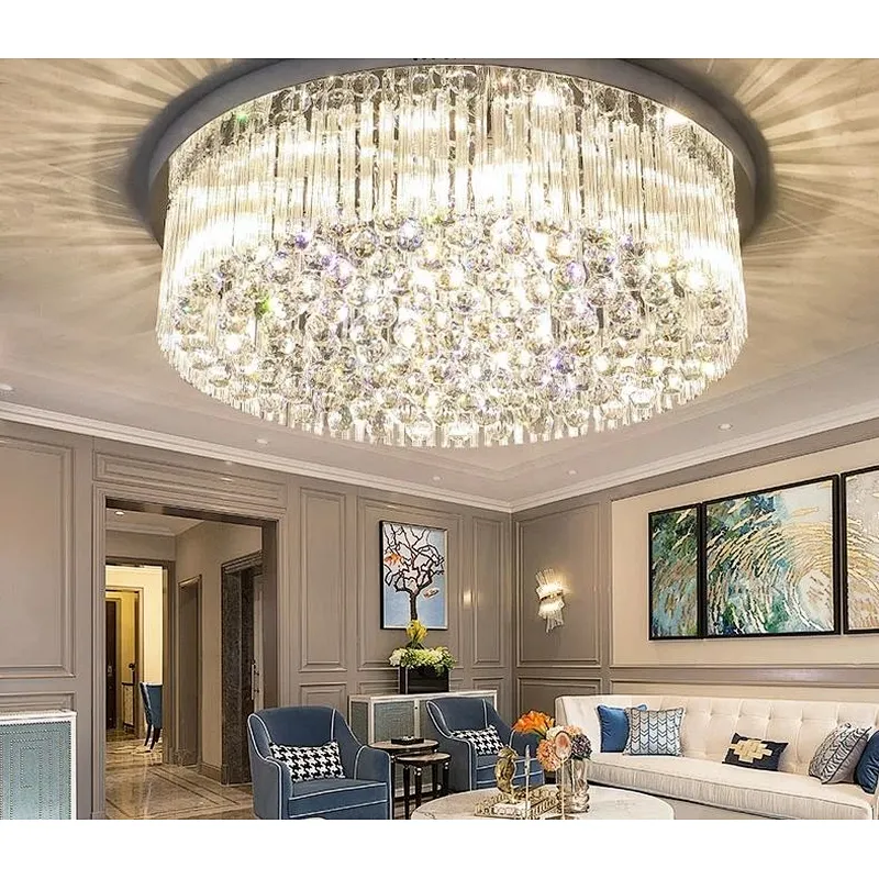 Modern LED crystal chandelier project pendant lamp