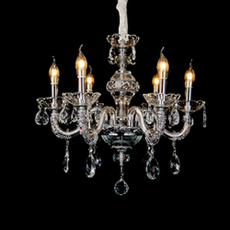 Modern hotel lobby luxury lighting round stainless steel crystal chandelier pendant light