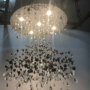 Postmodern Simple Atmosphere North European Style Clear Crystal Hanging Lamp