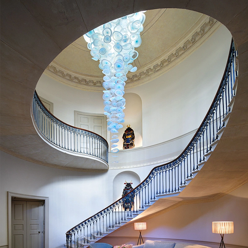 Customizable   luxury  glass chandelier for hotel lobby and stair