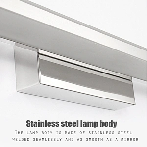 Hot-selling post-modern minimalist wall lamp hotel bathroom stainless steel acrylic led mirror light front