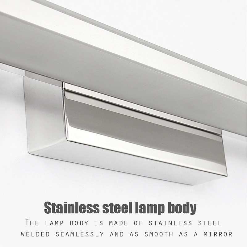 Hot-selling post-modern minimalist wall lamp hotel bathroom stainless steel acrylic led mirror light front