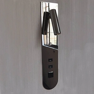 Designed modern rotatable install the lock LED wall lamp with USB inserface
