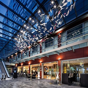 Customizable modern design customized decoration project big Hotel Lobby glass Chandelier