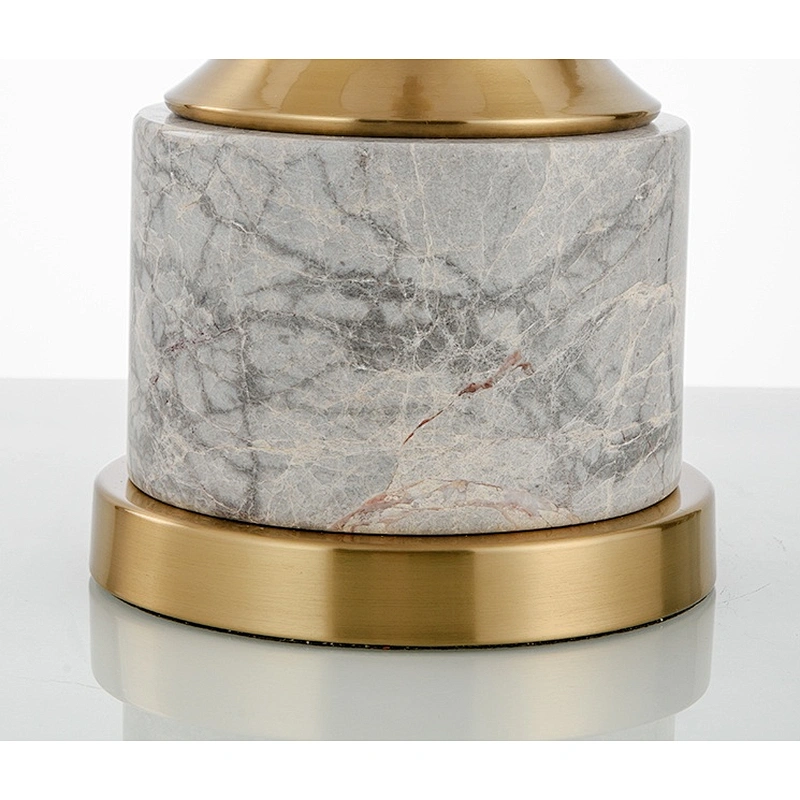 Creative iron marble cloth table lamp Hotel living room bedroom study bed light luxury desk lamp