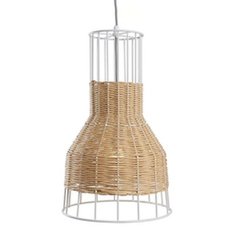 Modern nordic loft dining wicker rattan woven cage ceiling chandelier