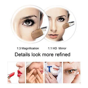 Modern 3X Magnifying Round Ring Bathroom Makeup Vanity Led Mirror Light