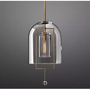 Postmodern All Copper Crystal Chandelier For Living Room Bedroom