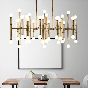 Modern Gold Branch Nordic Creative Bamboo Festival Chandelier Pendant Lights