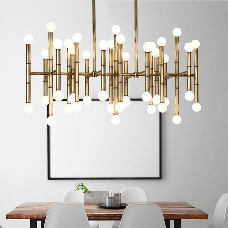 Modern Gold Branch Nordic Creative Bamboo Festival Chandelier Pendant Lights