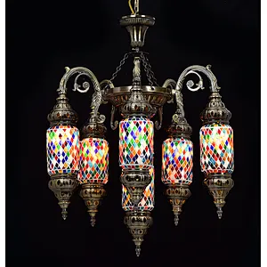 Handmade glass patch iron chandeliers  classical lighting custom hotel restaurant Moroccan style chandeliers&pendant lights