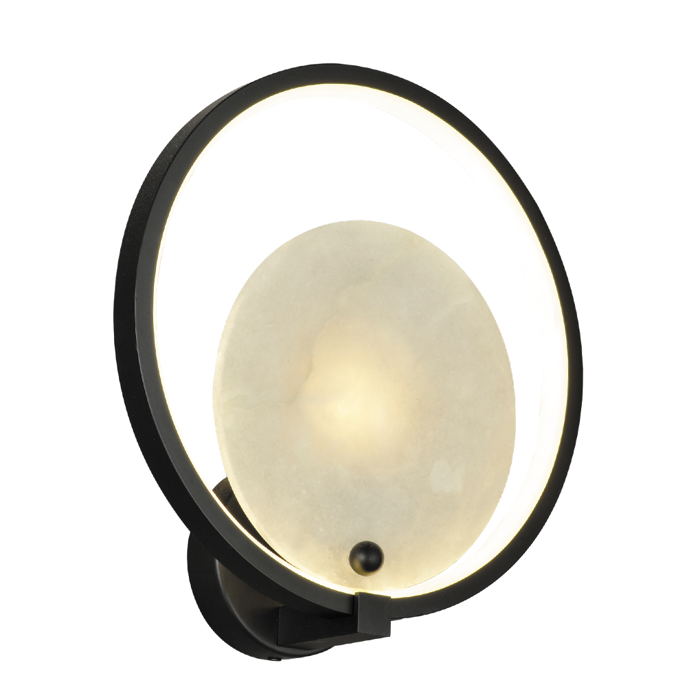 Modern indoor nordic hotel brass marble luxury bedside reading light wall lamp