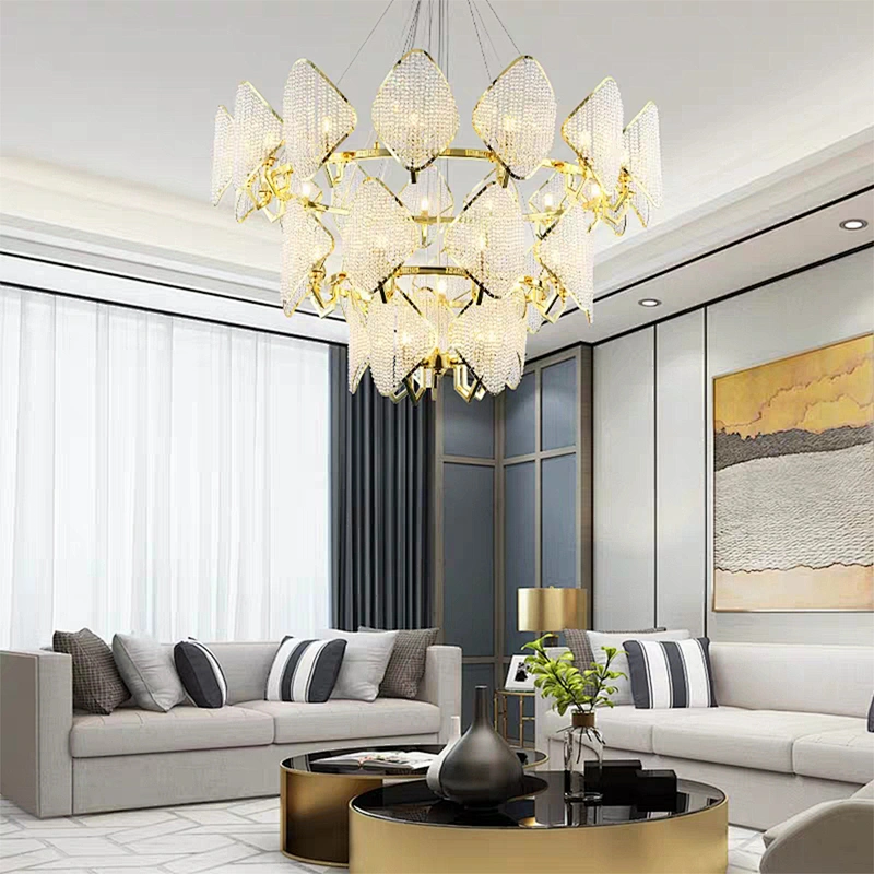 Modern Wedding Decorative Lighting  Luxury Hotel Crystal Chandelier Chandeliers Pendant Lights