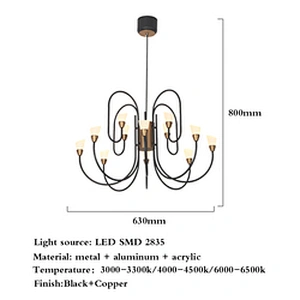 Modern Nordic style decoration pendant light led chandelier lighting