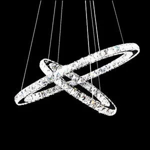 Modern hotel decorative lighting led round  crystal chandelier