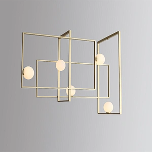 Ball Hotel Home Decoration Lighting LED Ceiling Lamp Designer Innovative Design Metal Frame Glass Modern Iron Aluminum 80 360 85