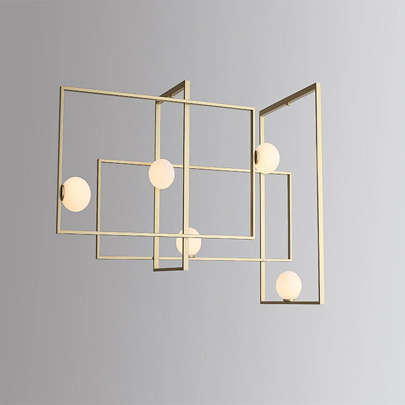 Ball Hotel Home Decoration Lighting LED Ceiling Lamp Designer Innovative Design Metal Frame Glass Modern Iron Aluminum 80 360 85