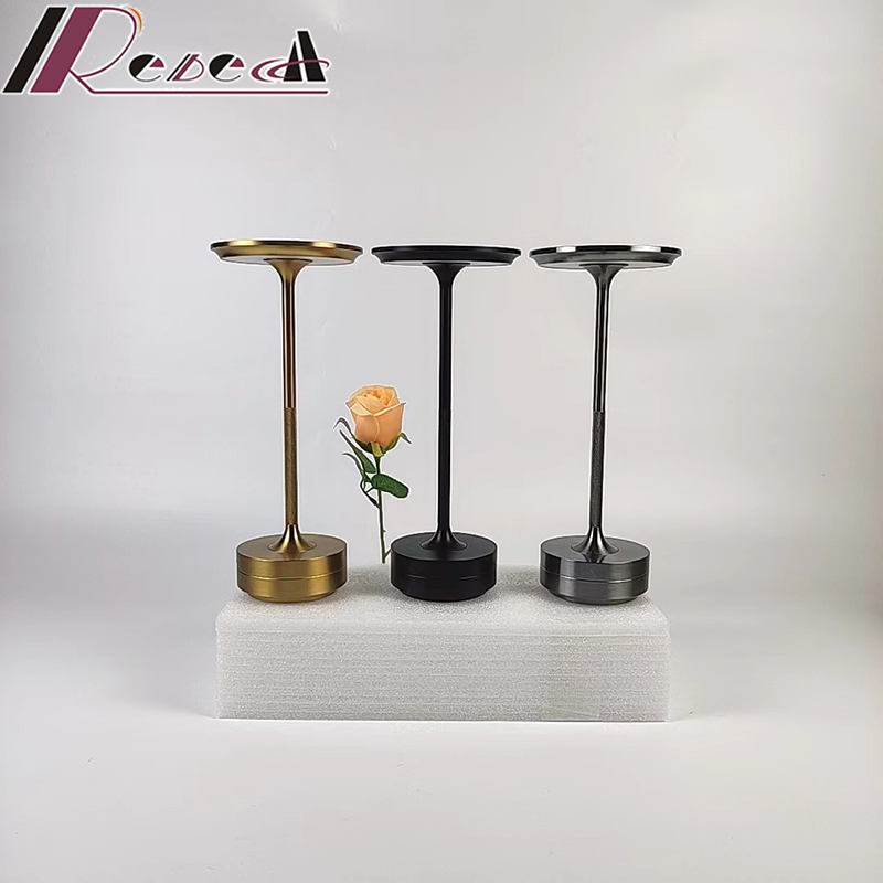 Cordless Restaurant  Battery Table Lamp Modern Gold Led Bedside Rechargeable Desk Lamps