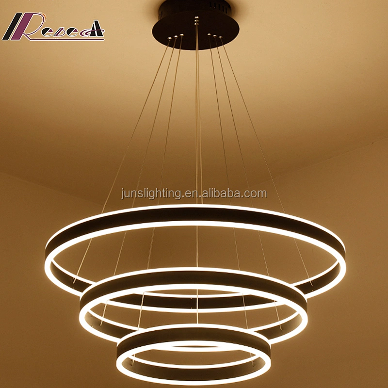 LED Modern Circular Acrylic Pendant Lamp for Bedroom