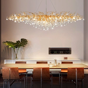 Hotel Villa Modern Indoor Crystal Chandeliers Lighting Living Room Pendant Lights