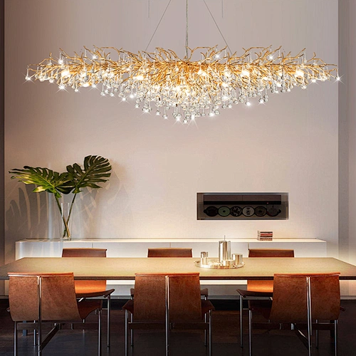 Hotel Villa Modern Indoor Crystal Chandeliers Lighting Living Room Pendant Lights