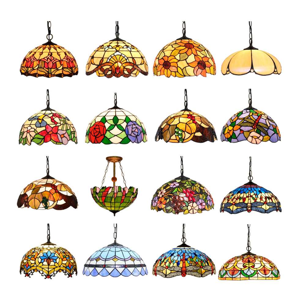 Wholesale sales high quality antique stained glass tiffany  lamp with E27