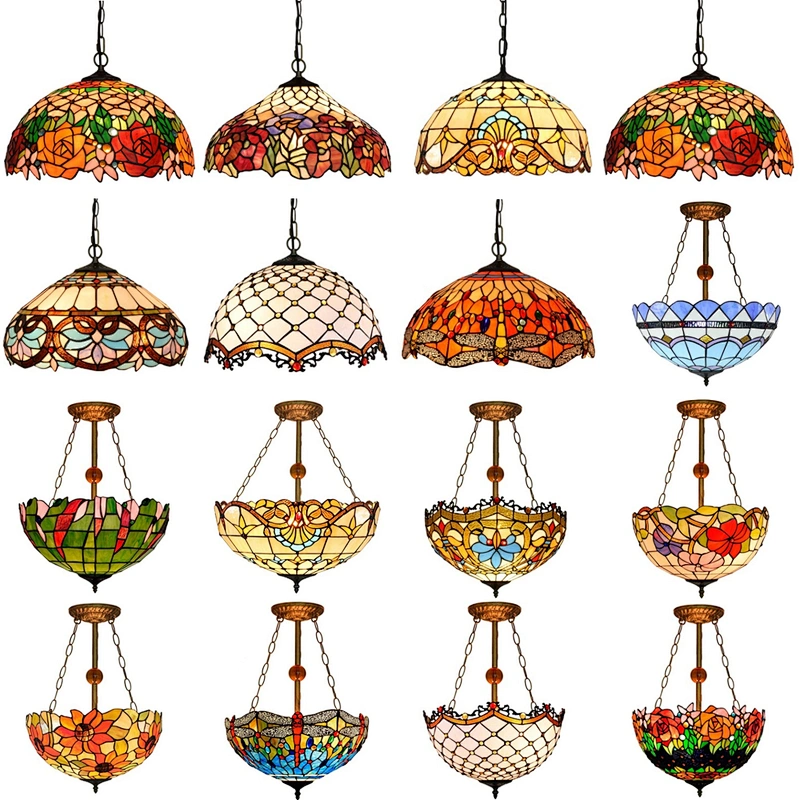 Wholesale sales high quality antique stained glass tiffany  lamp with E27