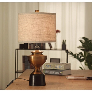 American Custom Design Iron Bronze Table Lamp Vintage Hotel Desk Tables Lighting