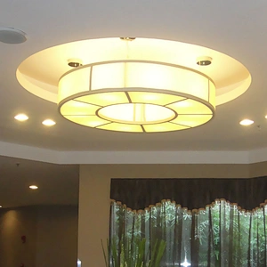 Simple And Modern Chinese Parchment Paper Art Absorbent Ceiling Lamp Villa Club Restaurant Private Engineering Decorative Lamp