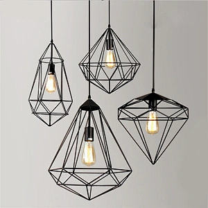 Retro Creative Birdcage Chandelier Iron Pendant Lamp For Dining Room