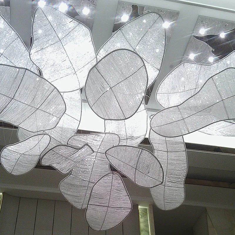 LED big project luxury lighting flower shade