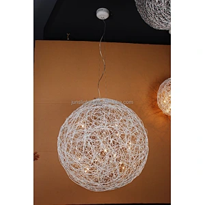 Aluminium wire round ball lighting hanging pendant light