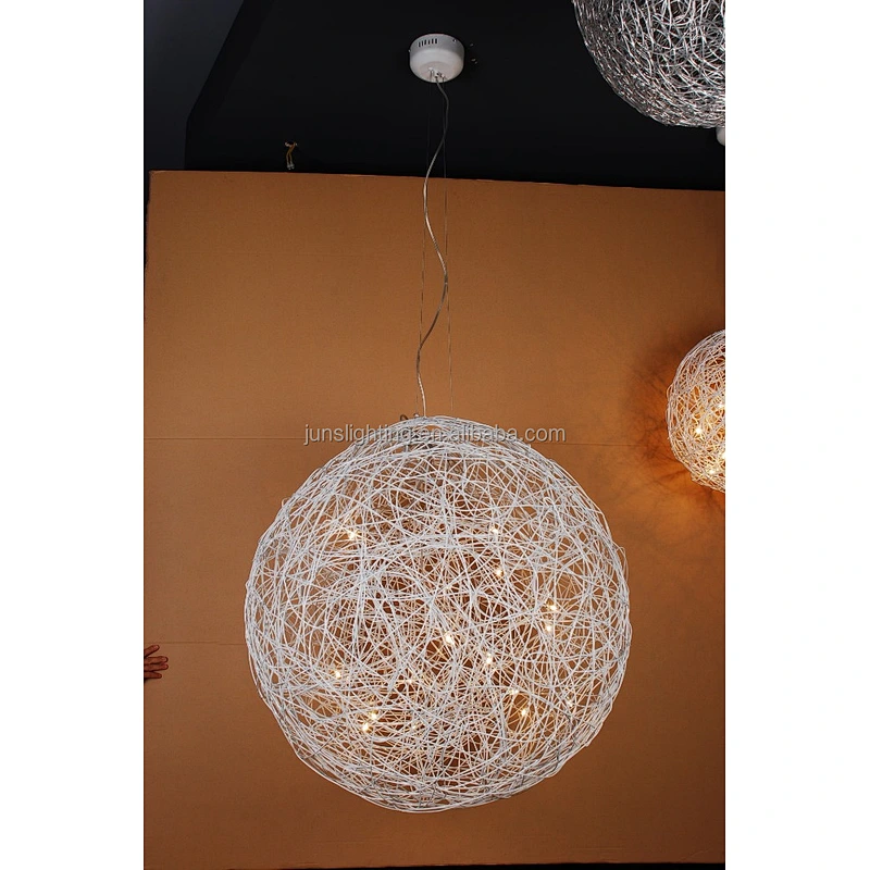 Aluminium wire round ball lighting hanging pendant light