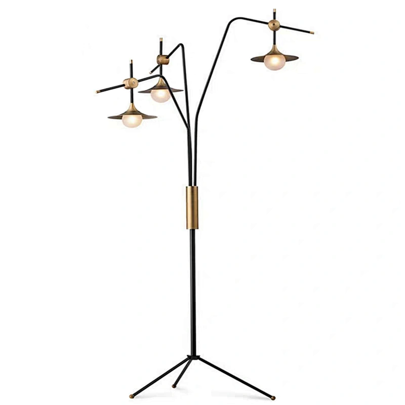 Modern hotel decoration lighting standing tripod floor lamp