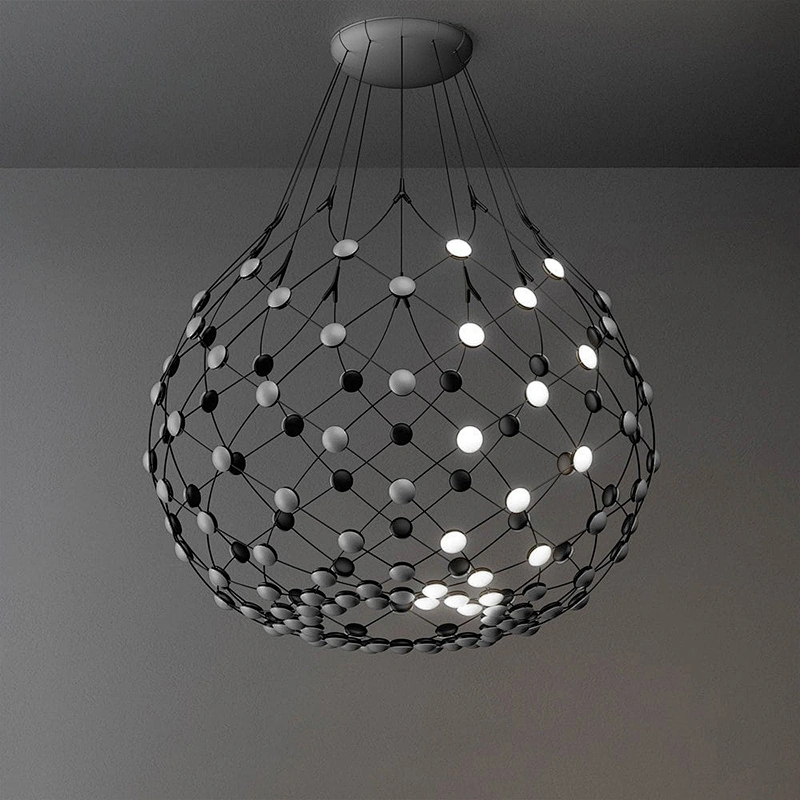 Post modern lighting fixture with   black finish  led pendant