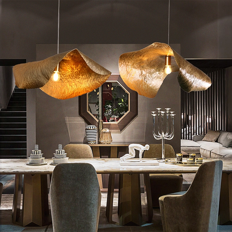 Nordic style hotel chandelier villa living room dining room pure handmade copper chandelier