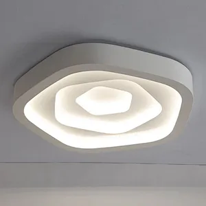 Modern Simple Artistic tricolor led rose shaped acrylic lighting ceiling lamp