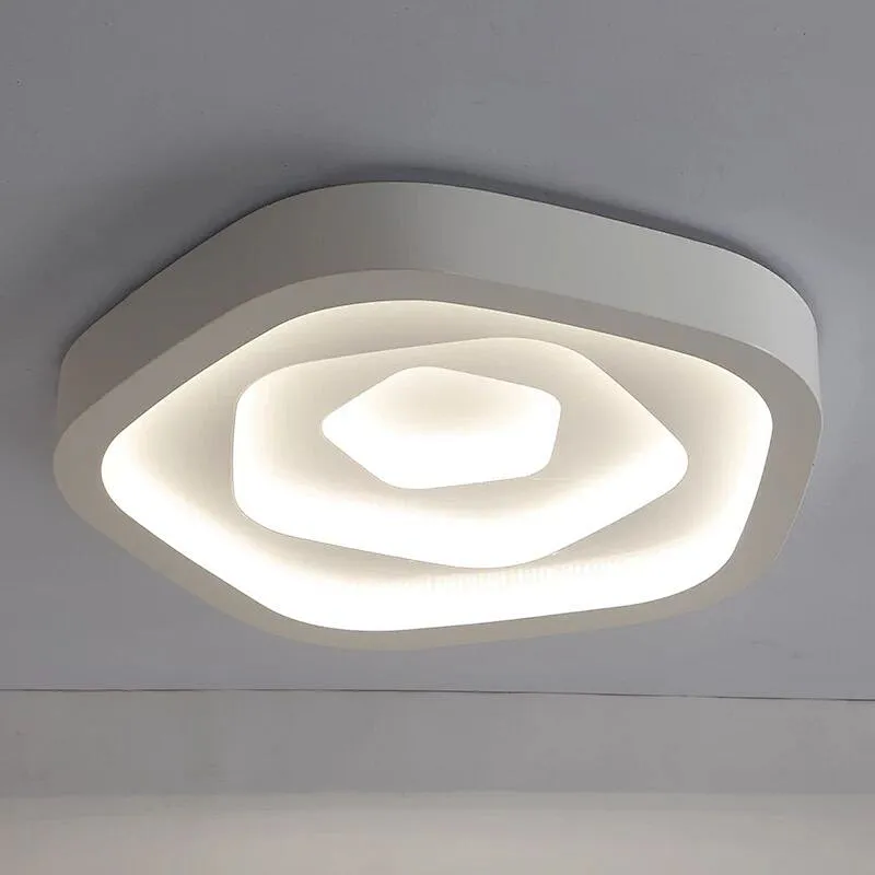 Modern Simple Artistic tricolor led rose shaped acrylic lighting ceiling lamp
