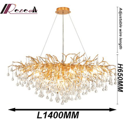 Hotel Villa Modern Indoor Crystal Chandeliers Lighting Living Room Pendant Lights