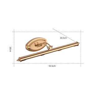 High Quality Classic aluminum Gold Waterpropf  Mirror Wall Light Custom Hotel  Iron LED  9W 12W 16W IP44 Wall Light