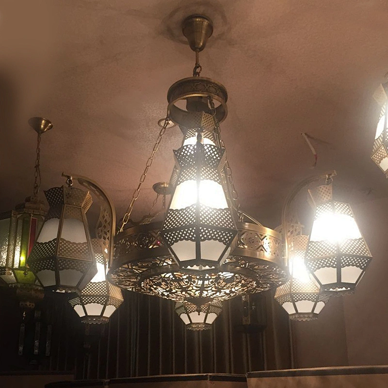 Islam muslim style brass glass chandelier pendant lamp chandeliers pendant lamps