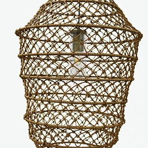 Rebecca Lighting Fish Cage Design Rattan Hotel Project Pendant Lamps For Hyatt