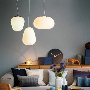 Nordic Simple Modern Round Glass Ball Pendant Lamp For Dining Room