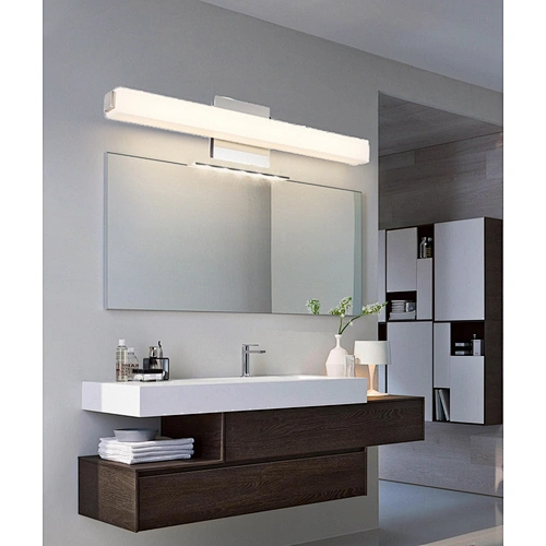 Custom Hotel Decor With Stainless Steel Mirror Wall Light Hotel Bathroom Waterproof Chrome Wall Lights 8W/14W Ip44