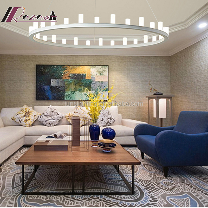 Postmodern Droplight Circular Creative Personality Pendant Lamp for Bedroom Chandelier