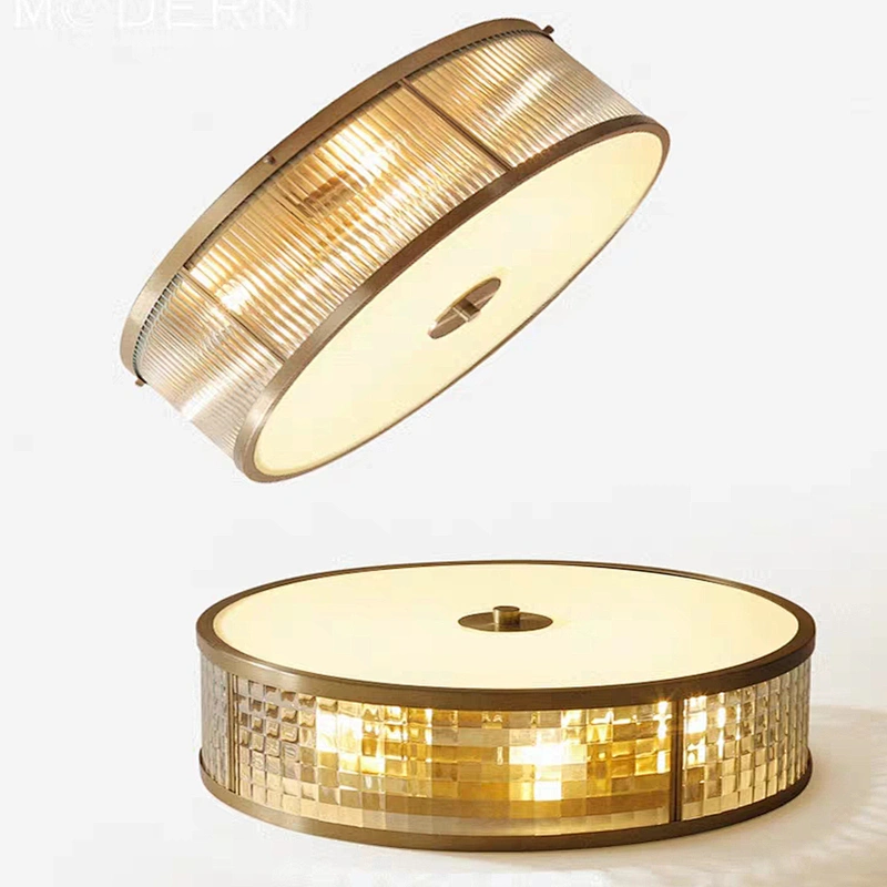 Creative personality simple clear glass round ceiling lamps for Hyatt