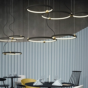Nordic style simple black Modern led Modern chandelier